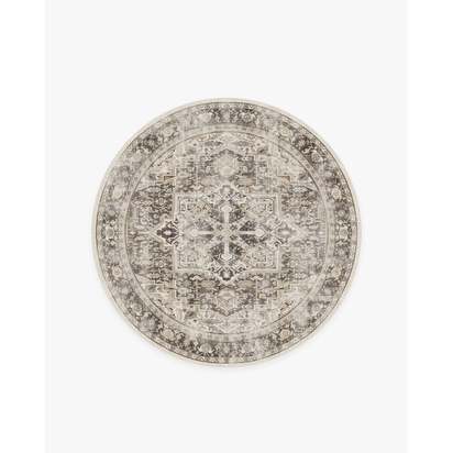 Kamran Hazel Flatwoven Rug - 185 Round cm - Rug + Cushioned Pad System