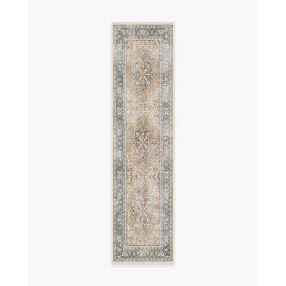 Kamran Coral Flatwoven Rug - 75 x 305 cm - Rug + Cushioned Pad System