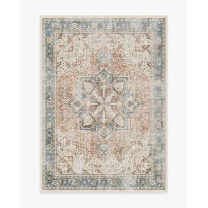 Kamran Coral Flatwoven Rug - 150 x 215 cm - Rug + Cushioned Pad System