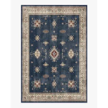 Verena Sapphire Flatwoven Rug - 185 x 275 cm - Rug + Cushioned Pad System