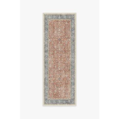 Celestine Coral Flatwoven Rug - 75 x 215 cm - Rug + Cushioned Pad System