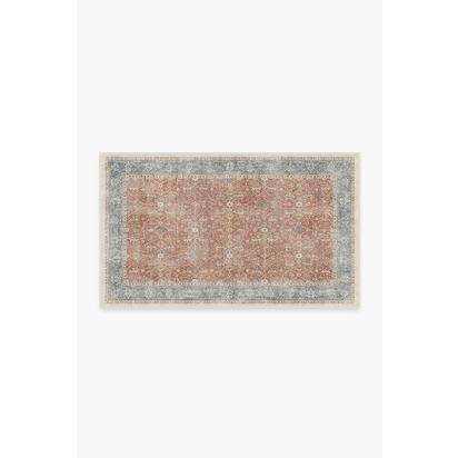 Celestine Coral Flatwoven Rug - 90 x 150 cm - Rug + Cushioned Pad System