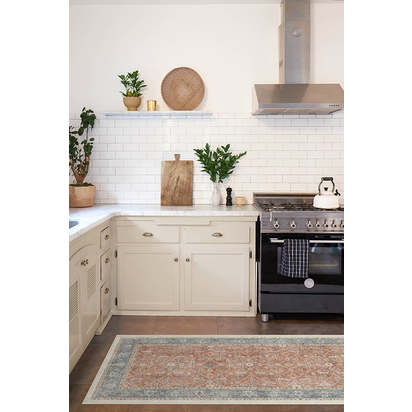Celestine Coral Flatwoven Rug - 245 x 305 cm - Rug + Cushioned Pad System