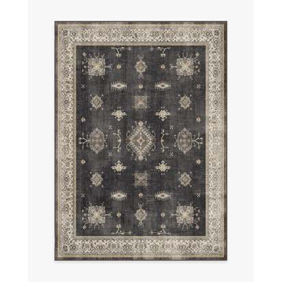 Verena Dark Wood Flatwoven Rug - 150 x 215 cm - Rug + Cushioned Pad System