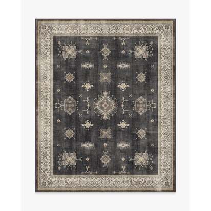 Verena Dark Wood Flatwoven Rug - 245 x 305 cm - Rug + Cushioned Pad System