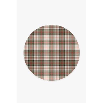 Dress Stewart Tartan Flatwoven Rug - 185 Round cm - Rug + Cushioned Pad System