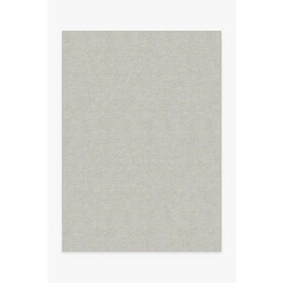 Heathered Solid Dove Grey Flatwoven Rug - 150 x 215 cm - Rug + Cushioned Pad System