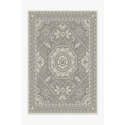 Almana Black & White Flatwoven Rug - 185 x 275 cm - Rug + Cushioned Pad System