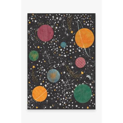 Outer Space Black Flatwoven Rug - 150 x 215 cm - Rug + Cushioned Pad System
