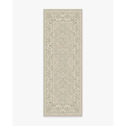 Hendesi Heriz Cream Flatwoven Rug - 75 x 215 cm - Rug + Cushioned Pad System
