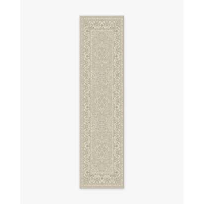 Hendesi Heriz Cream Flatwoven Rug - 75 x 305 cm - Rug + Cushioned Pad System