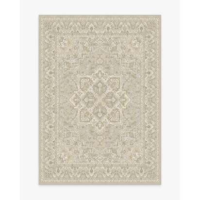 Hendesi Heriz Cream Flatwoven Rug - 150 x 215 cm - Rug + Cushioned Pad System