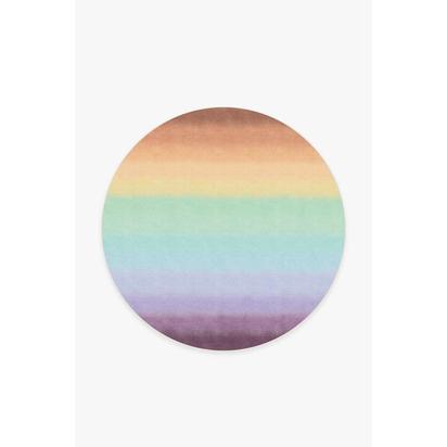 Spectrum Rainbow Flatwoven Rug - 185 Round cm - Rug + Cushioned Pad System