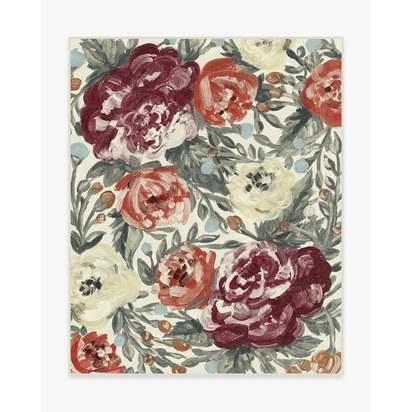 Camellia Currant Flatwoven Rug - 245 x 305 cm - Rug + Cushioned Pad System