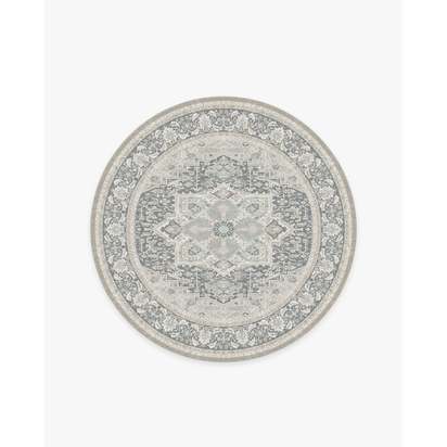 Hendesi Heriz Abalone Flatwoven Rug - 185 Round cm - Rug + Cushioned Pad System