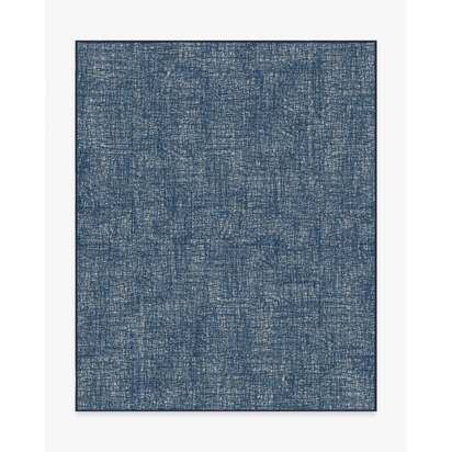 Crosshatch Sapphire Flatwoven Rug - 245 x 305 cm - Rug + Cushioned Pad System