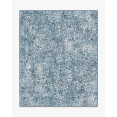 Serenata Slate Blue Flatwoven Rug - 245 x 305 cm - Rug + Cushioned Pad System