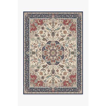 Sima Royal Blue Flatwoven Rug - 150 x 215 cm - Rug + Cushioned Pad System