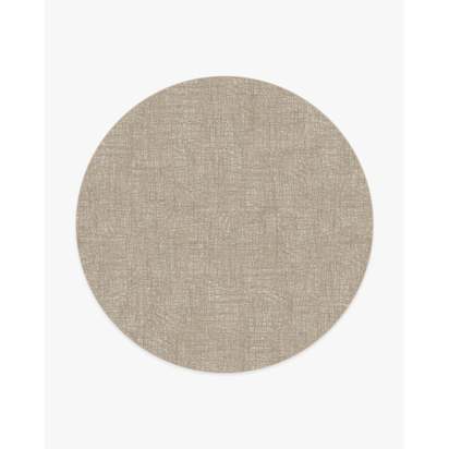 Crosshatch Natural Flatwoven Rug - 245 Round cm - Rug + Cushioned Pad System