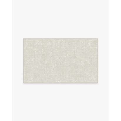 Crosshatch Beige Ivory Flatwoven Rug - 90 x 150 cm - Rug + Cushioned Pad System
