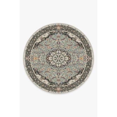 Sima Sage Flatwoven Rug - 245 Round cm - Rug + Cushioned Pad System