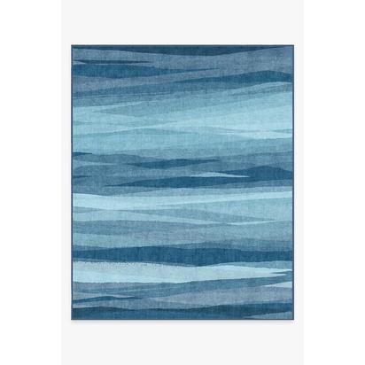 Meridian Blue Flatwoven Rug - 245 x 305 cm - Rug + Cushioned Pad System