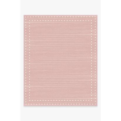 Dot Border Pink Flatwoven Rug - 245 x 305 cm - Rug + Cushioned Pad System