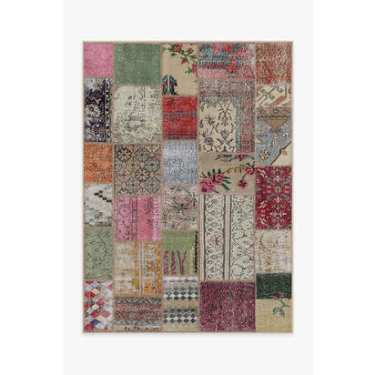 Patchwork Boho Flatwoven Rug - 150 x 215 cm - Rug + Cushioned Pad System