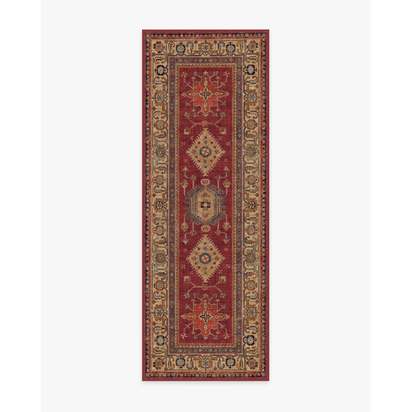 Cambria Ruby Flatwoven Rug - 75 x 215 cm - Rug + Cushioned Pad System