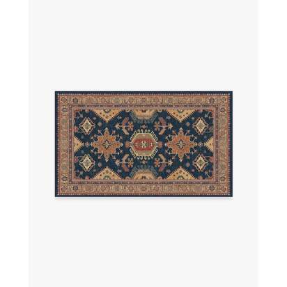 Cambria Sapphire Flatwoven Rug - 90 x 150 cm - Rug + Cushioned Pad System