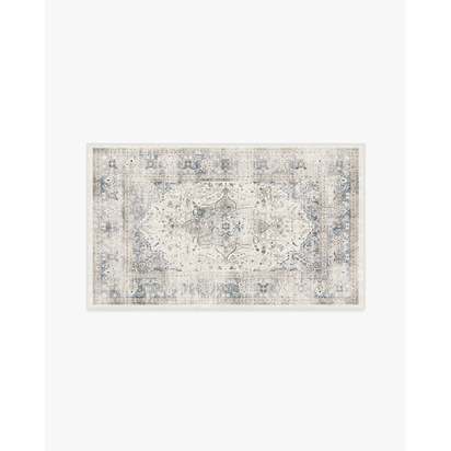 Sarrah Blue Quartz Flatwoven Rug - 90 x 150 cm - Rug + Cushioned Pad System