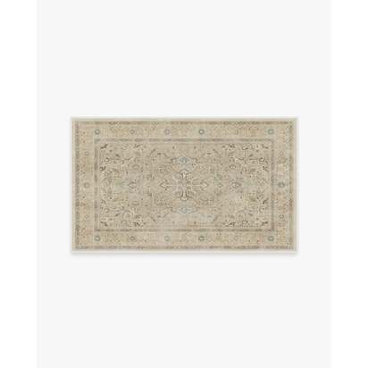 Kamran Ivory Opal Flatwoven Rug - 90 x 150 cm - Rug + Cushioned Pad System