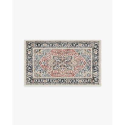 Kamran Cayenne Red Flatwoven Rug - 90 x 150 cm - Rug + Cushioned Pad System