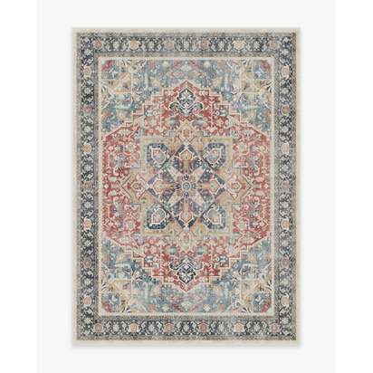 Kamran Cayenne Red Flatwoven Rug - 150 x 215 cm - Rug + Cushioned Pad System