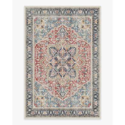 Kamran Cayenne Red Flatwoven Rug - 185 x 275 cm - Rug + Cushioned Pad System