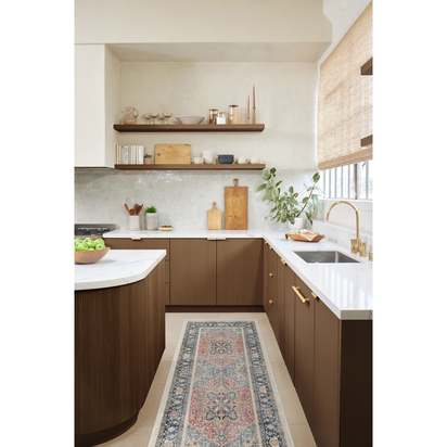 Kamran Cayenne Red Flatwoven Rug - 245 x 305 cm - Rug + Cushioned Pad System
