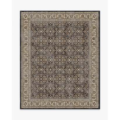 Alessia Dark Wood Flatwoven Rug - 245 x 305 cm - Rug + Cushioned Pad System