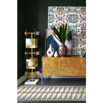 Carnaby Shadow Del Sol Flatwoven Rug by Jonathan Adler - 75 x 215 cm - Rug + Cushioned Pad System