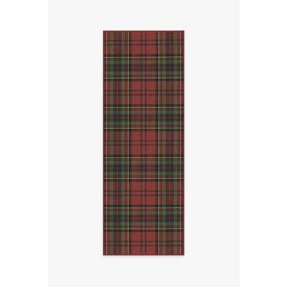Dress Stewart Tartan Red Flatwoven Rug - 75 x 215 cm - Rug + Cushioned Pad System