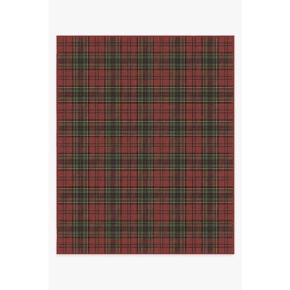 Dress Stewart Tartan Red Flatwoven Rug - 245 x 305 cm - Rug + Cushioned Pad System