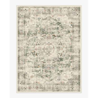 Sarrah Sage Flatwoven Rug - 275 x 365 cm - Rug + Cushioned Pad System