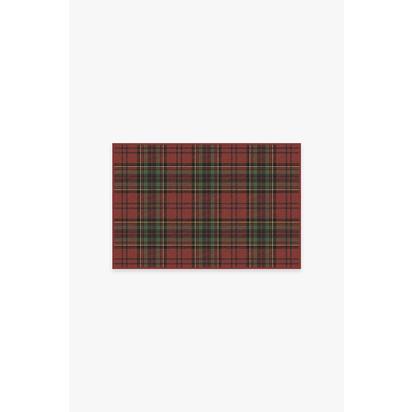 Dress Stewart Tartan Red Flatwoven Rug - 60 x 90 cm - Rug + Cushioned Pad System