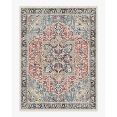 Kamran Cayenne Red Flatwoven Rug - 275 x 365 cm - Rug + Cushioned Pad System