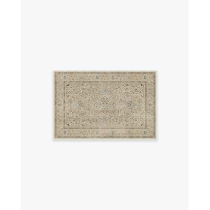 Kamran Ivory Opal Flatwoven Rug - 60 x 90 cm - Rug + Cushioned Pad System