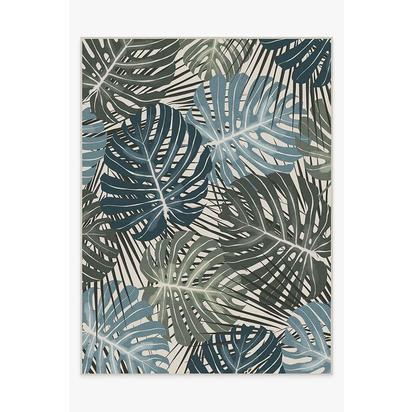 Monstera Jade Flatwoven Rug - 275 x 365 cm - Rug + Cushioned Pad System