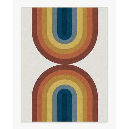 Absida Rainbow Flatwoven Rug - 275 x 365 cm - Rug + Cushioned Pad System