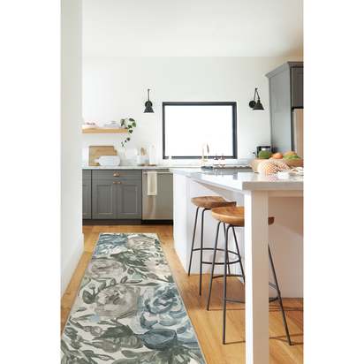 Camellia Jade Flatwoven Rug - 60 x 90 cm - Rug + Cushioned Pad System