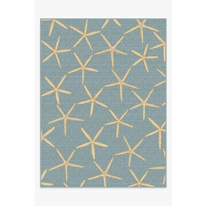 Starfish Pale Blue Flatwoven Rug - 275 x 365 cm - Rug + Cushioned Pad System