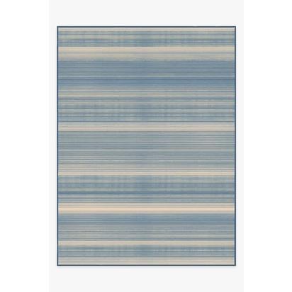 Coastal Linear Stripe Slate Flatwoven Rug - 275 x 365 cm - Rug + Cushioned Pad System