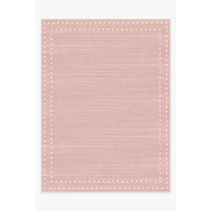Dot Border Pink Flatwoven Rug - 275 x 365 cm - Rug + Cushioned Pad System
